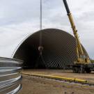 Строительство очередного бескаркасного ангара с. Константиновка.